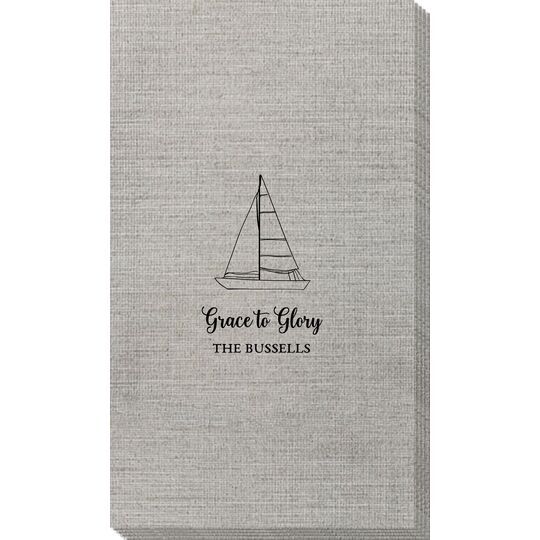 Sailboat Bamboo Luxe Guest Towels